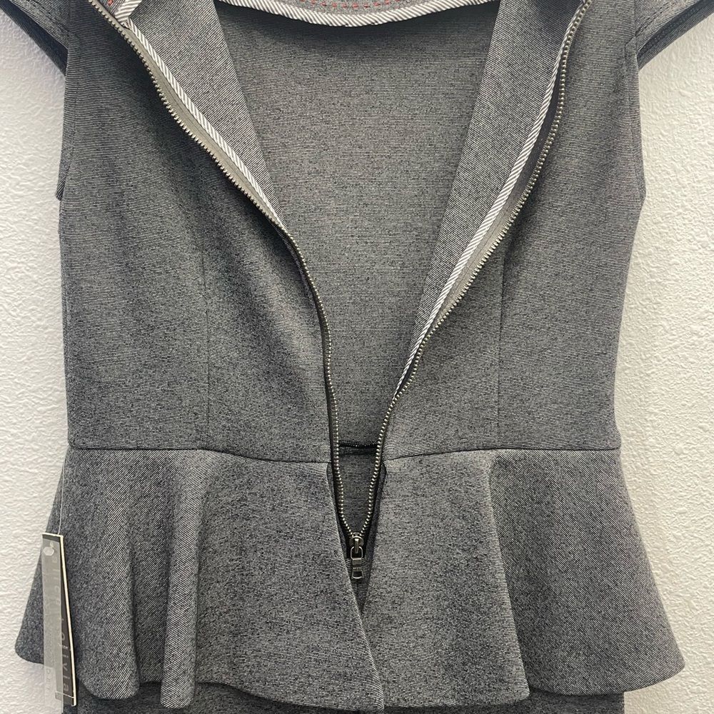 Alice + Olivia Gray Peplum Dress - Picture 7 of 13